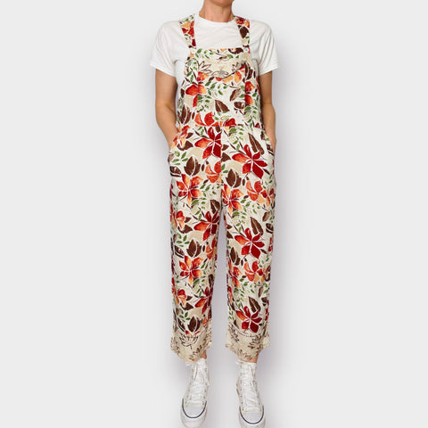 90s White Stag Leaf Overalls Size S/M