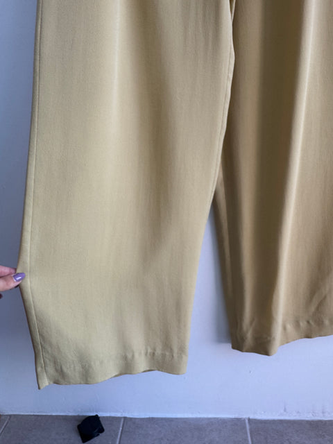 90s Papell Too Yellow Silk Pants Size L