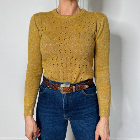 70s Gyn Tot Les Gold Sweater size S