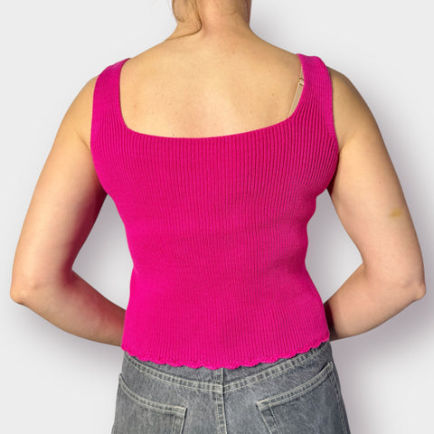 90s Kroshetta Pink Sweater Tank Size S