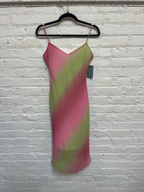90s Ecco Mi Pink Lime Dress Size S