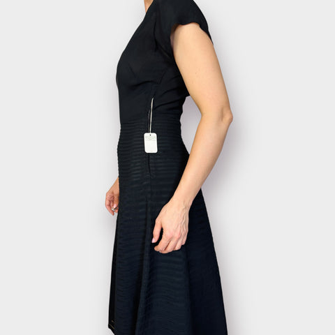 60s Montgomery Ward Black Cocktail Dress Size M