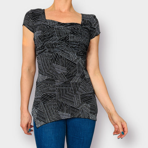 90s MSK black sparkle top Size M