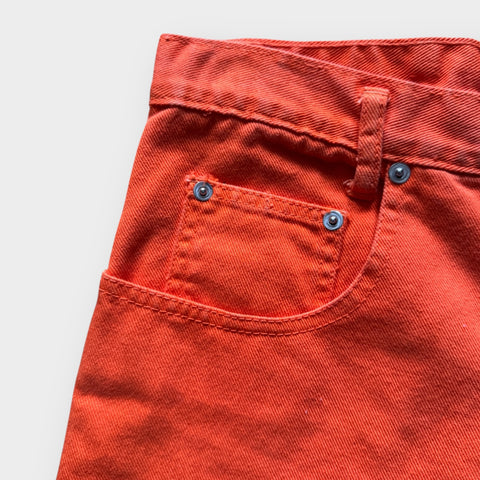 90s Traffic High Waisted Bright Orange Shorts Size S