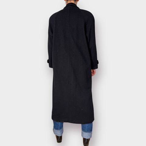 90s Andrea Collection Black Wool Overcoat Size 12