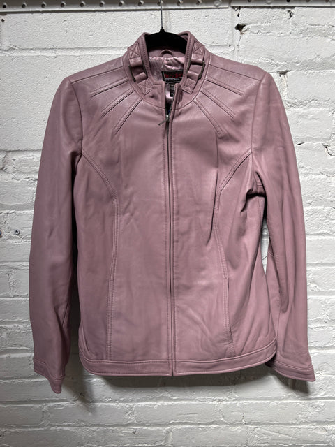 00s Bradley Lavender Leather Jacket Size L