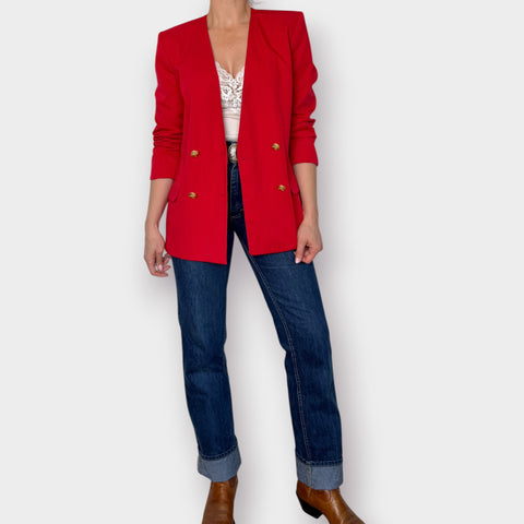 80s Pendleton Red Double Breasted Blazer