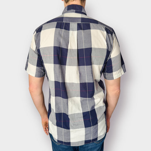 90s Christian Dior Navy Checkered Shirt