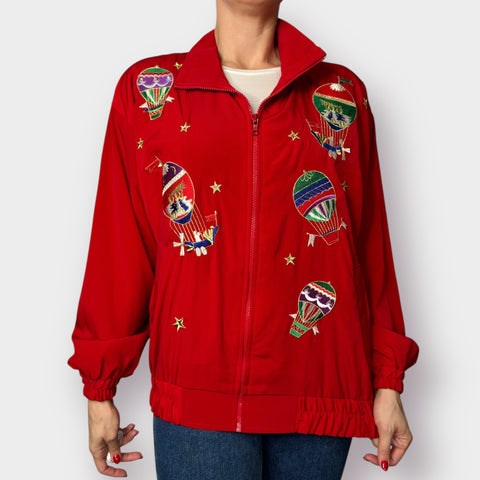 80s Ocean Accents Hot Air Balloon Jacket Size L