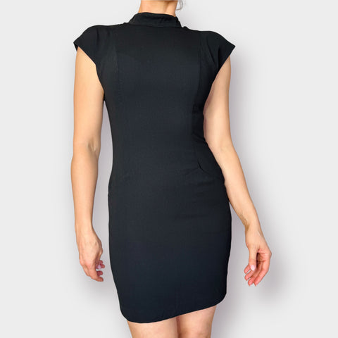 00s Bebe Black Mockneck Dress size S
