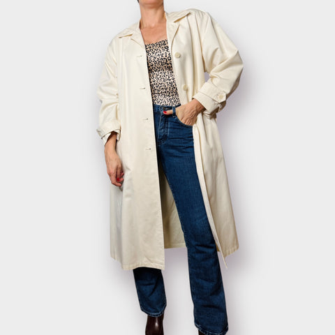 80s Coat Works Cream Trenchcoat