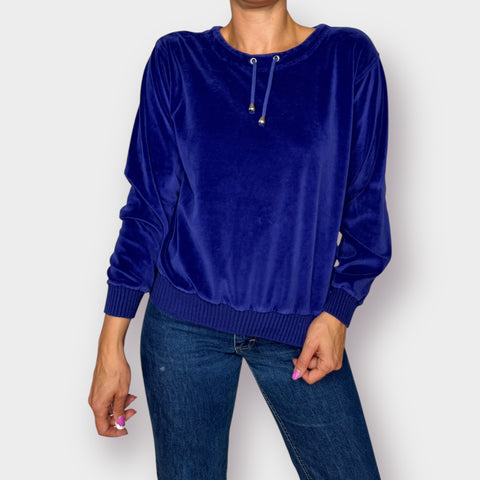 90s Liz Sport Purple Velour Top Size S