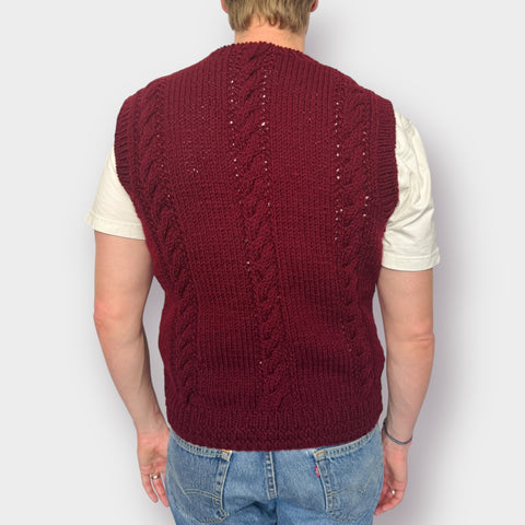 90s Burgundy Sweater Vest Size M