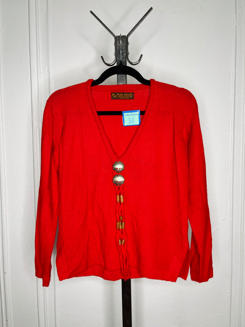 90s Arte Meche Red Alpaca Sweater Size M