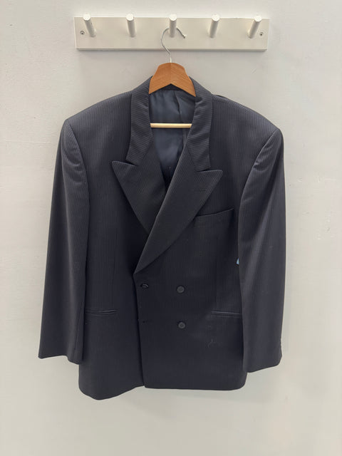 90s Jhane Barnes Pinstripe Double Breasted Blazer 42R