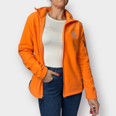 Columbia Orange Yankees Fleece Zipup Size L