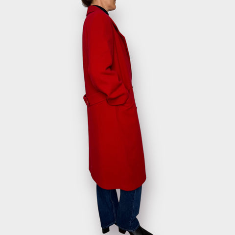 80s Noble Fashions Red Over Coat Size M