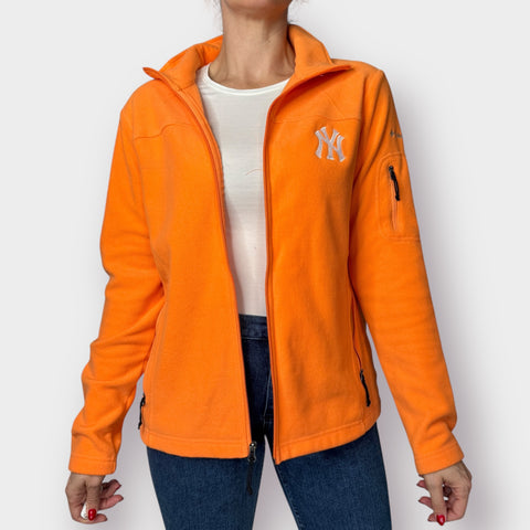 Columbia Orange Yankees Fleece Zipup Size L