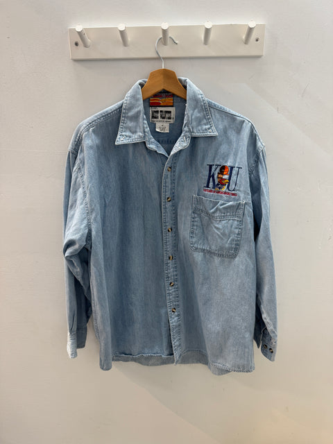 1998 KU Basketball Denim Shirt Size Medium