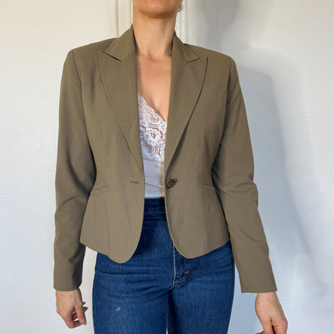 2000s Signature by Larry Levine tan blazer Size 6