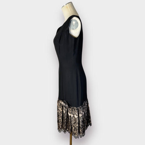60s Miss Melinda Black Party Dress Size S
