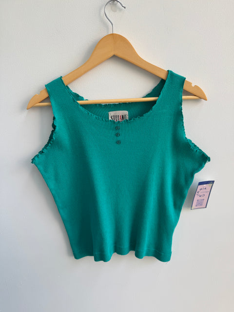90s Stefano Teal Tank Size XL