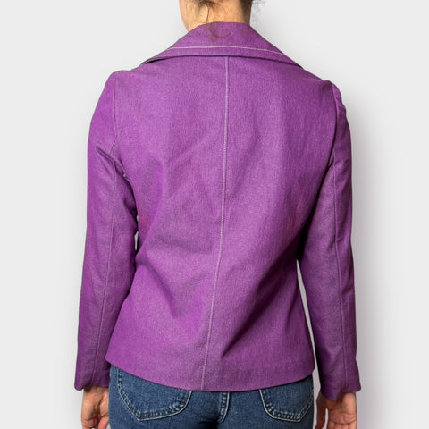 Y2K Vivian Original Purple Wrap Blazer Size L