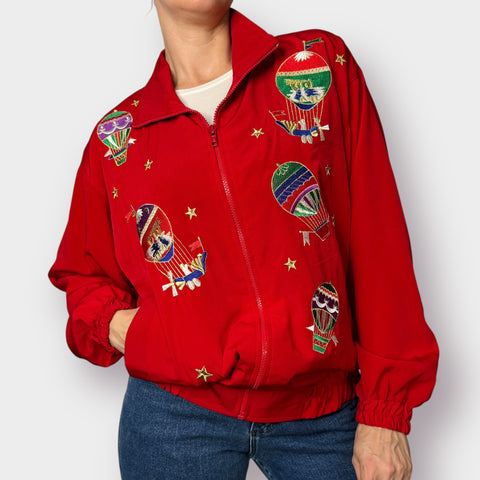 80s Ocean Accents Hot Air Balloon Jacket Size L