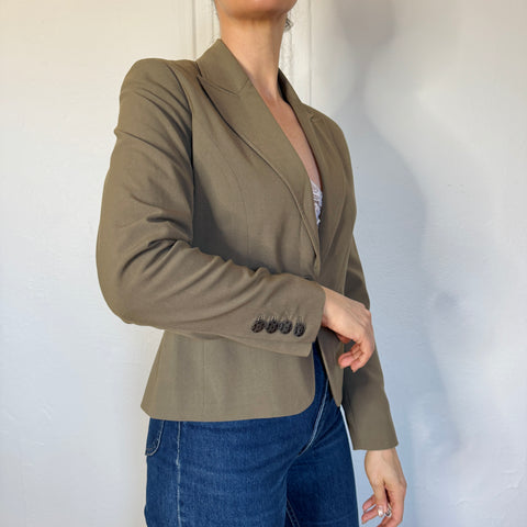 2000s Signature by Larry Levine tan blazer Size 6