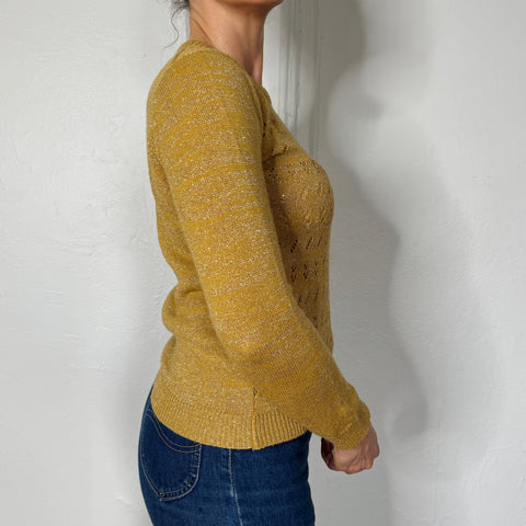 70s Gyn Tot Les Gold Sweater size S