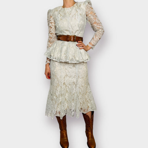 80s Patra Lace Skirt Set Size M