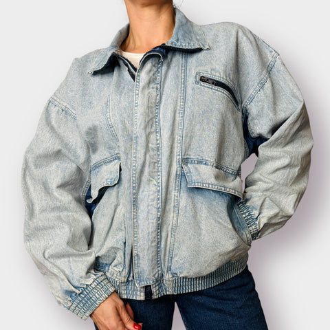 80s Levi’s Denim Bomber Jacket Size XL