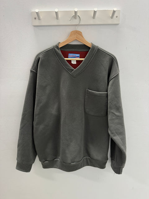 90s Active Joe Gray Pocket Sweatshirt Size L