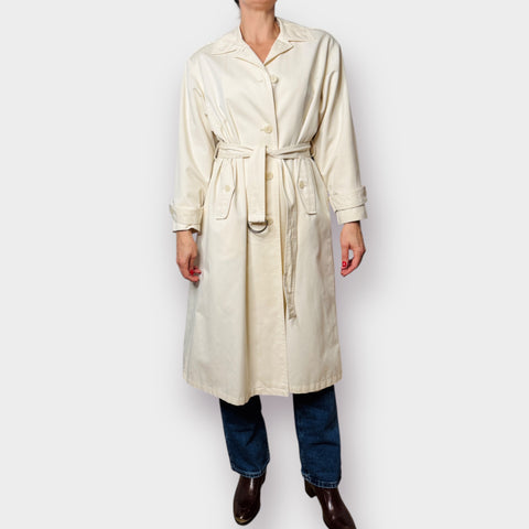 80s Coat Works Cream Trenchcoat