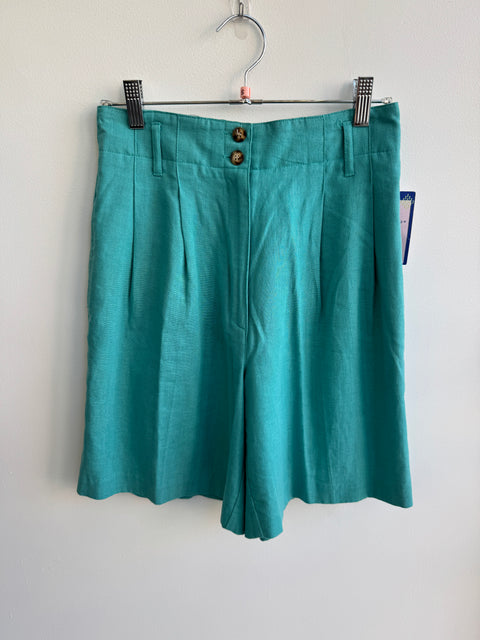 90s Casual Corner Teal Long Shorts Size XS