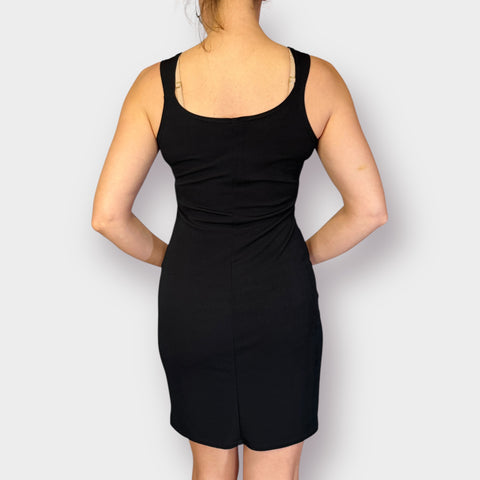 90s Onyx Nite Black Dress with Jewel Accents Size 6