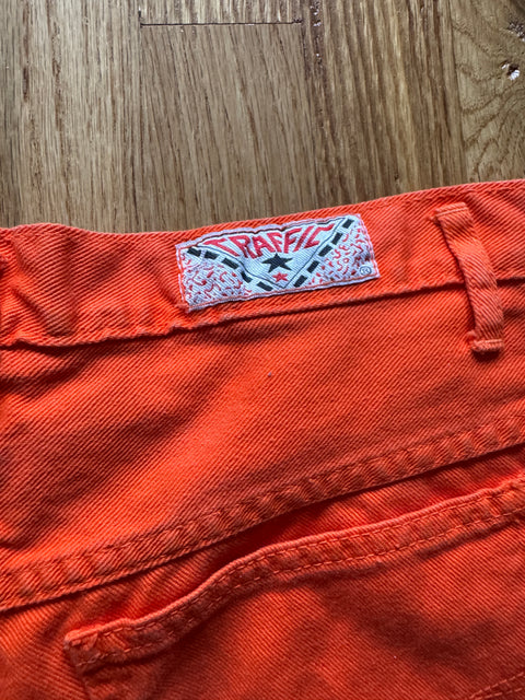 90s Traffic High Waisted Bright Orange Shorts Size S