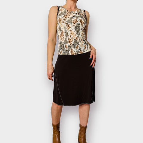 Y2K Max Studio Brown Skirt