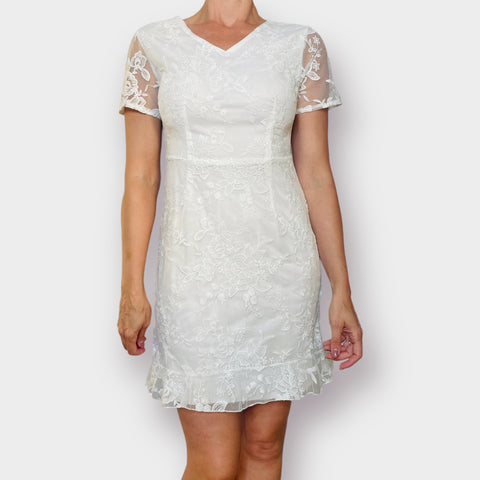 White Lace Dress Size S
