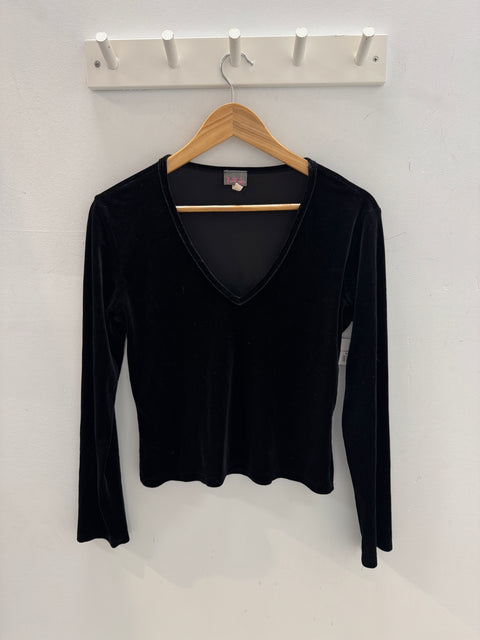 90s 143 Black Velvet Top Size M