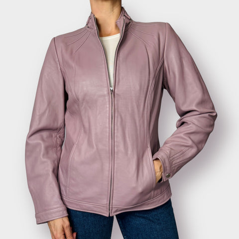 00s Bradley Lavender Leather Jacket Size L
