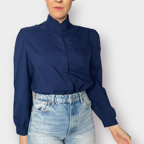 80s Essentially Separate Navy Blue Blouse