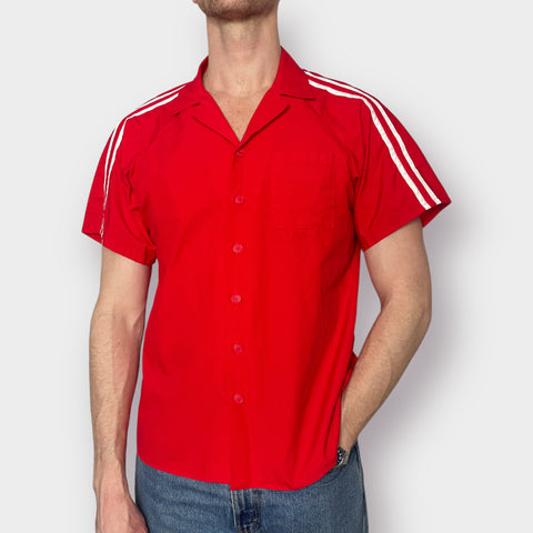 90s Fashion Seal Red Bowling Shirt