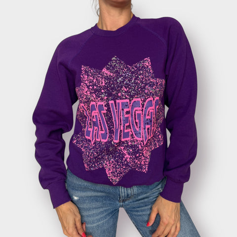 90s Lee Purple Vegas Sweatshirt Size M