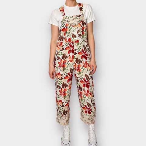 90s White Stag Leaf Overalls Size S/M