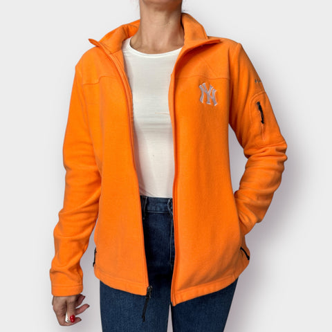 Columbia Orange Yankees Fleece Zipup Size L