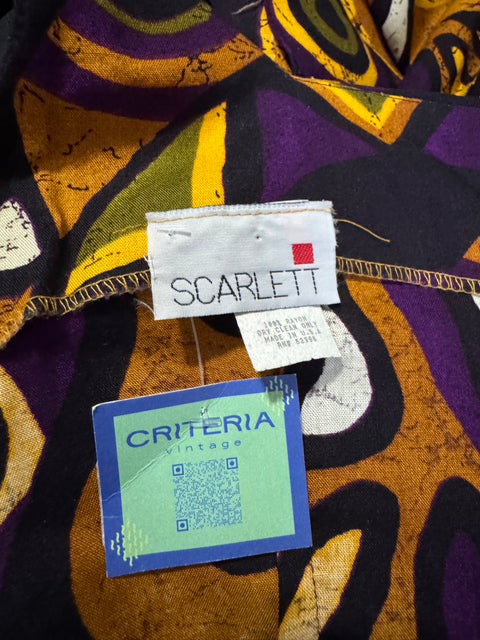 90s Scarlett abstract pattern Dress Size S