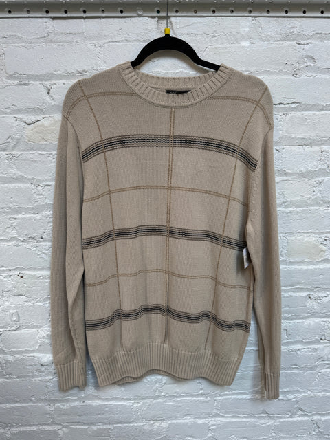 Y2K Dockers Tan Window Pane Sweater