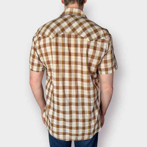 80s Levi’s Plaid Pearl Snap Size L