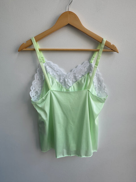 80s Sears Re-Worked lime Cami Tank Size M